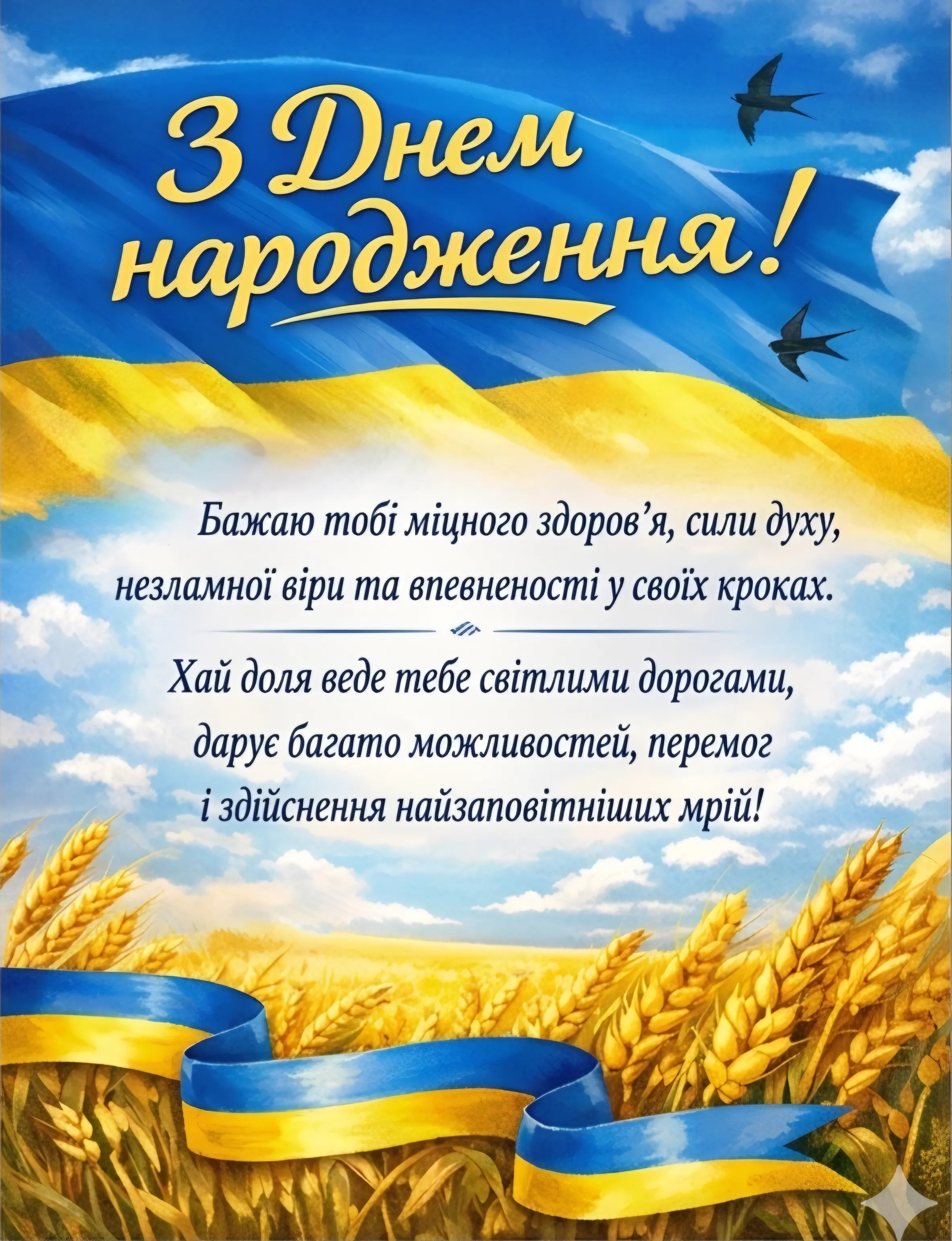 Стильна патріотична картинка - зі щирими словами від серця, для приємного сюрпризу Стильна патріотична картинка - зі щирими словами від серця, для приємного сюрпризу